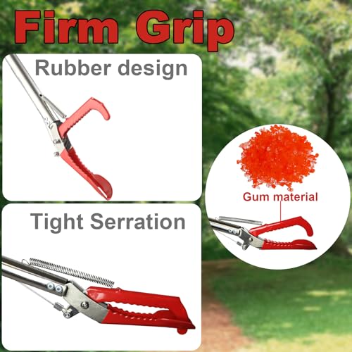 Snake Tong Reptile Grabber, 66 Inch Snake Clamping Tool for Safe Snake Handling and Rattlesnake CaptureMade of Stainless Steel tubing Sponge Handles and Plastic.