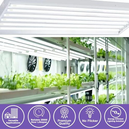 Konideke 46 Inches T5 Fluorescent Bulb 54W, F54T5/850/HO 54 Watt T5 High Output 5000K Fluorescent Tube, 25 Pack, G5 Base, 4200 Lumens, CRI 82