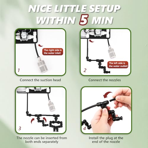 LANUEVA 2.5L Reptile Fogger + Reptile Misting System with Return Valve