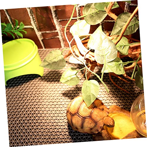 Happyyami Reptile Carpet Mat Tortoise Bedding Reusable Snake Bedding Gecko Tank Accessories Reptile Liner - color: Dark Grey