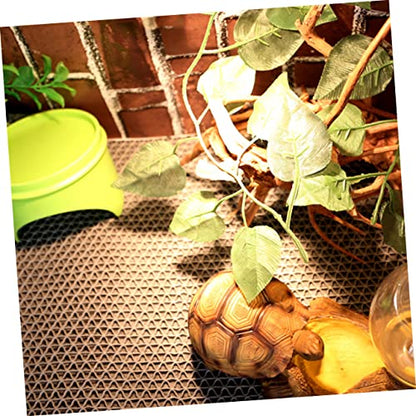 Happyyami Reptile Carpet Mat Tortoise Bedding Reusable Snake Bedding Gecko Tank Accessories Reptile Liner - color: Dark Grey