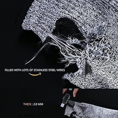 G & F PRODUCTS 100% Kevlar fiber by DuPont Cut Resistant Knit Sleeve, Sold by 6-piece pack - color: Grey