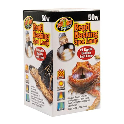 Zoo Med Repti Basking Lamp 50 Watt for Reptiles - color: White, size: 50 Watts