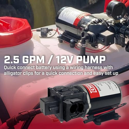 Chapin 98444 ATV 40G Water Tank Sprayer with 2-Nozzle Boom and 2.5 GPM Pump, for Agriculture/Farming/Acreage