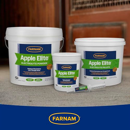 Farnam Apple Elite Horse Electrolytes Powder Supplement, Replaces Vital Minerals, Encourages Hydration, Sugar-Free, Contains Sodium, Potassium, Calcium & Magnesium, Apple Flavored, 5 lb - size: 5 pounds