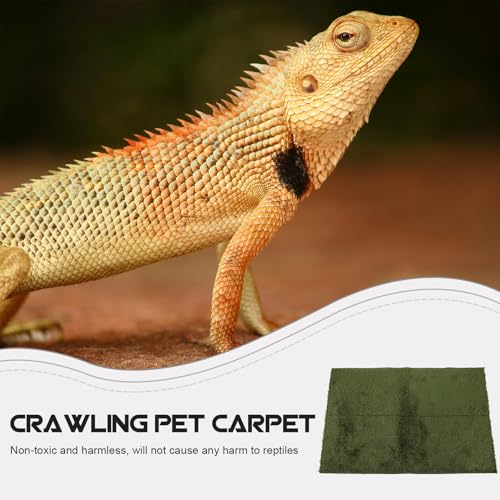 Reptile Carpet Mat Reusable Non-Toxic Substrate Liner for Tortoise Gecko Lizard Terrarium Bedding Washable Ground Mat for Cage