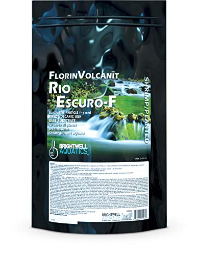 Brightwell Aquatics FlorinVolcanīt Rio Escuro-F – Volcanic Substrate for Freshwater Planted & Shrimp Aquariums – Boosts Root Growth, Lowers GH & pH, 2lb - size: 2 lbs