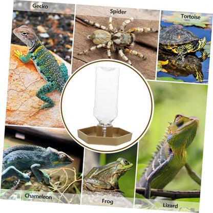 Abaodam Automatic Water Feeder for Reptiles Compact Tortoise Water Dish with Reservoir Design Safe Materials for Tortoises and Lizards Ensures Constant Hydration Tanks