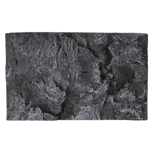 3D PU Material Reptile Tank Background Board Natural Stone Effect Decor for Tortoise Gecko Lizard Sturdy and Realistic Backdrop for Reptile Enclosure