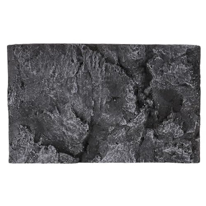 3D PU Material Reptile Tank Background Board Natural Stone Effect Decor for Tortoise Gecko Lizard Sturdy and Realistic Backdrop for Reptile Enclosure