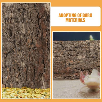 Totority 3pcs Bark Backdrop for Reptile Tanks Aquarium Background and Lightweight Terrarium Decoration Creates Comfortable Habitat for Lizard Snake Fish