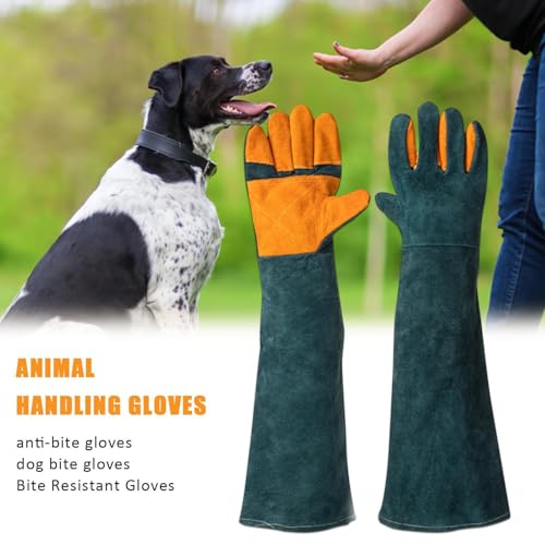 Dog Bite Protection Gloves - Heavy Duty Protective Mitts, Puncture Resistant Dog Training Gear | Scratch Proof Cat Grooming Gloves, Grooming Mitts Sleeve for Pet Care Workers Rescue Wildlife Handlers - color: C