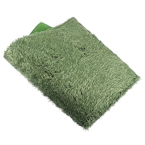 BESPORTBLE Reptile Carpet Mat for Terrarium Washable Lawn-Shaped Reusable Liner for Tortoises Bearded Dragons and Amphibians Easy to Cut and Install Moisture Protection