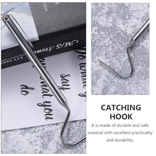 PRETYZOOM 2pcs Stainless Steel Telescoping Snake Hooks 71cm Extendable Reptile Catching Tools for Handling Snakes and Reptiles