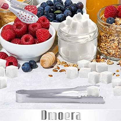 12 Pack Premium Small Serving Tongs, Dmoera Mini Stainless Steel Appetizer Tongs, 5Inch,5.2Inch(12.7cm) - size: 5 inch, 5.2 inch