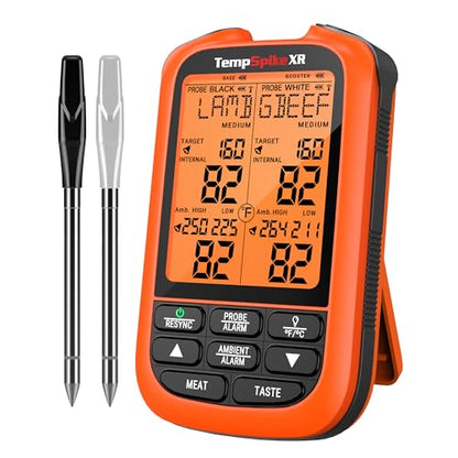 TempPro TempSpike 1000FT Wireless Meat Thermometer Digital with 2 Upgraded Ultra-Thin Probes, Kitchen Food Thermometer Cooking, Turkey, Smoker, BBQ, Grill Gift for Dad Husband (Previously ThermoPro) - style: 1000ft