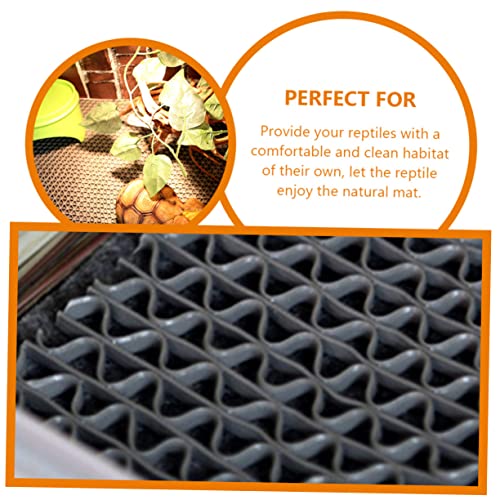 1 Set Reptile Cage Carpet Mat Terrarium Liner for Tortoise Lizard and Snake Washable and Reusable Substrate for Reptile Habitat Easy to Clean Grey - color: Light Grey