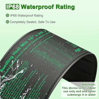 Bestio Seedling Heat Mat 10 x 20.75 in Waterproof Heat Mats for Seed Starting Seed Heating Mat for Seedling Germination,Hydroponic Plant - size: 10" x 20.75"- 1 Pack