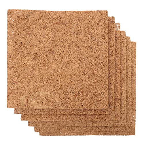 POPETPOP 6pcs Natural Coconut Fiber Pads for Chickens Reptiles Multi-use Breeding Mat for Pet Eggs Easy to Chicken Nesting Pads Lightweight