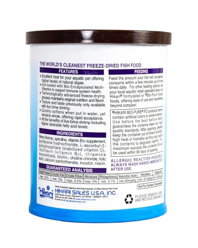 Hikari Bio-Pure Freeze Dried Spirulina Brine Shrimp Cubes for Pets, 0.42-Ounce