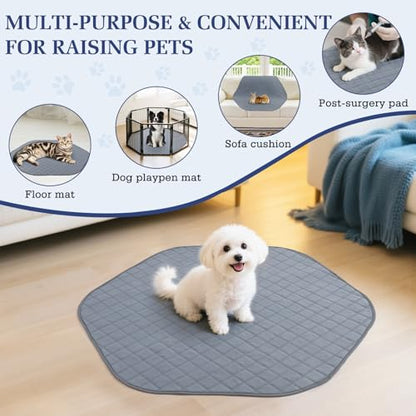2-in-1 Small Animals Playpen with Pad, Waterproof Small Pet Cage Tent with Reusable Pad, Portable Outdoor Yard Fence with 3 Metal Rod for Chick/Kitten/Puppy/Guinea Pig/Rabbits/Chinchillas, Black+Gray - color: U-Black + Gray
