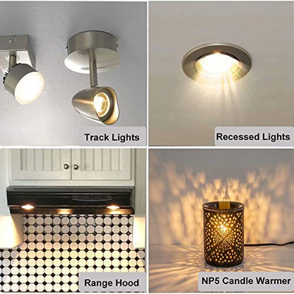 Vinaco GU10 Bulb 6 Pack, MR16 Halogen, Warm White 2800K, Dimmable For NP5 GU10 25W Bulb Candle Warmer, Track Light, Hood Bulbs - style: 25W - 6 Pack