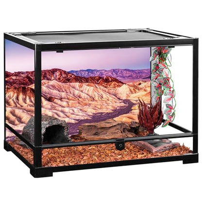 YongFoto Reptile Terrarium Background 30x18 inch Reptile Tank Background Desert Rocky Bush Thorns Western Wilderness Reptile Habitat Background Bearded Dragon Fish Tank Aquarium Background Backdrop - color: Purple, size: 30 x 18 in