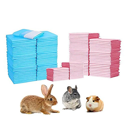 Amakunft 200 Pcs Rabbit Pee Pads, 18" x 13" Pet Toilet/Potty Training Pads, Super Absorbent Guinea Pig Disposable Diaper for Hedgehog, Hamster, Chinchilla, Cat, Reptile and Other Small Animal