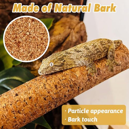 Reptile Climbing Branch with Cork Branch for Reptiles Climbing Branches 2 Pack Natural Tree Frog Cork Wood Stick Crested Geckos Habitat Decor