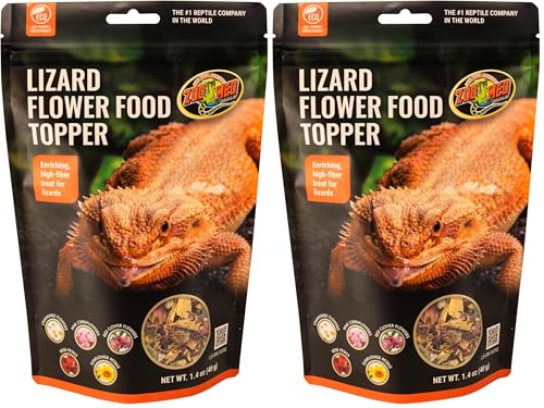 Zoo Med Flower Food Topper - Lizard - 1.4 oz, Assorted (Pack of 2) - size: 1 Ounce (Pack of 2)