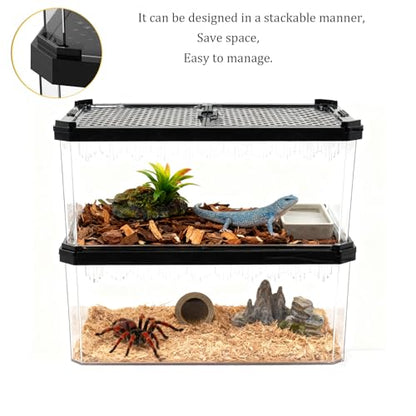 Reptile Terrarium,Tarantula Enclosure,Spider Tank Starter Kit,Leopard Gecko Container,Hermit Crab Habitat,Lizard Enclosure,Insect Housing,Jumping Spider Cage,Small Bearded Dragon Vivarium