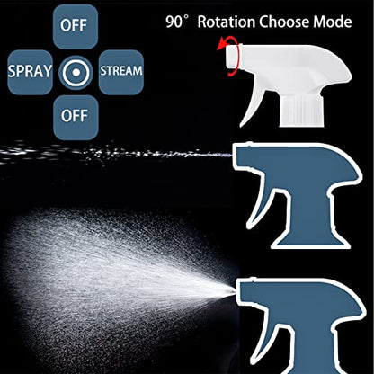 UUJOLY 17 oz Plastic Spray Bottle Trigger Empty Spray Bottles Clear Refillable Container for Water, Essential Oils, Hair, Cleaning Products, Adjustable Head Sprayer and Stream (4 Pack) - color: Z-Black, size: 4 Pack/500ml