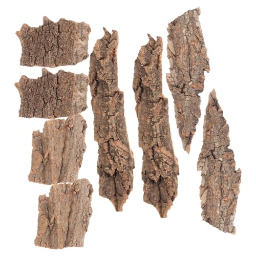 8pcs Natural Reptile Tree Bark Decor for Terrarium Safe Wear-Resistant Background for Lizard Gecko Snake Enclosures Aquatic Reptile Environments - size: 23.00X7.50X1.00CM