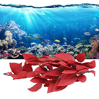BORDSTRACT Artificial Reptile Plant, Lifelike Plastic Hanging Leaves Decoration with Suction Cup for Terrarium Fish and Reptile Habitats (T-1033A4) - size: T-1033A4