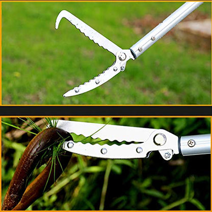 Snake Tong Rattle Snake Reptile Catcher Grabber,with Wide Jaw and Comfortable Grip Handle, Handling Tool Equipped with Snake Hook and Bagging,More Professional (60 Inch（150cm）) - style: 60 Inch（150cm）