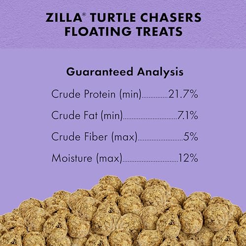 Zilla Turtle Chasers Floating Treats, Made with Real Shrimp, Resealable Bag