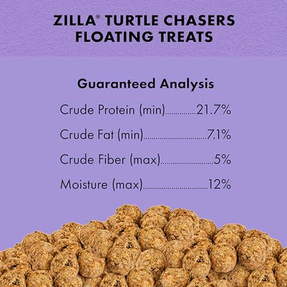 Zilla Turtle Chasers Floating Treats, Made with Real Shrimp, Resealable Bag