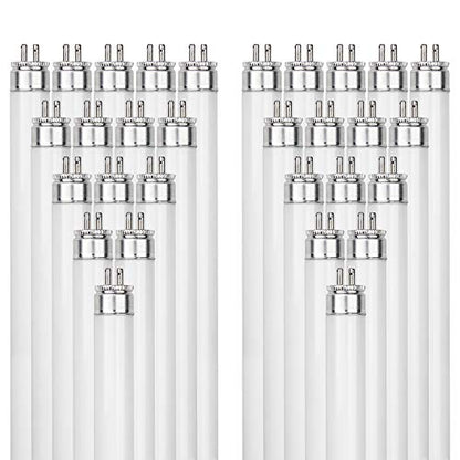 Sunlite 30400 F24T5/830/HO 2 Foot T5 Linear Fluorescent Lamp, 24 Watts, 1800 Lumens, 3000K Warm White, Miniature G5 Bi-Pin Base, ROHS Compliant, High Performance Straight Tube, 40 Pack - color: 3000k, style: 24 watts (22.20-Inch)