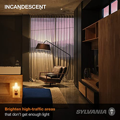 Sylvania Incandescent 4W C7 Night Light Bulb, E12 Candelabra Base, 15 Lumens, Frosted Finish, 2850K, White - 4 Pack (13553) - color: Frosted Finish