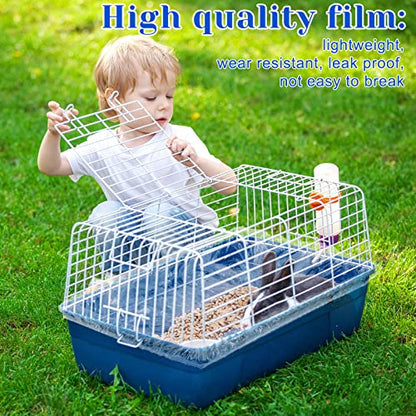 Tondiamo 150 Pcs Cage Liners for Small Animals Disposable Hamster Tray Clear Box Leak Proof Guinea Pig Cage Liner Bag Litter Toilet Film for Rabbit Bunny Hamster Hedgehog (Medium) - size: 1 Count (Pack of 150)