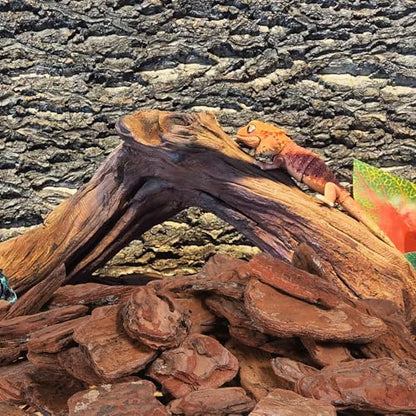 VICASKY Reptile Tank Landscaping Material Pine Bark Chips 8-10cm 500g Pack Rainforest Terrarium Bedding for Tortoise and Reptile Habitat Decor
