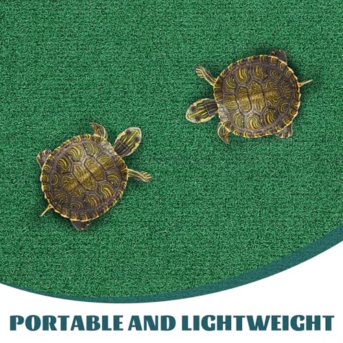 Luxshiny Realistic Fake Grass Mat Fish Tank Reptile Ramp Turf Artificial Grass Mat for Turtle Basking Aquatic Terrariums Outdoor Indoor Use