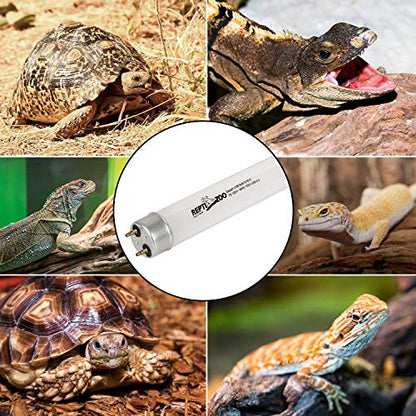 REPTI ZOO T8 Reptile Sun UVB Terrarium Desert Reptile 18 inch UVB Bulb Fluorescent Lamp Tube T8 15 Watt Habitat Lighting