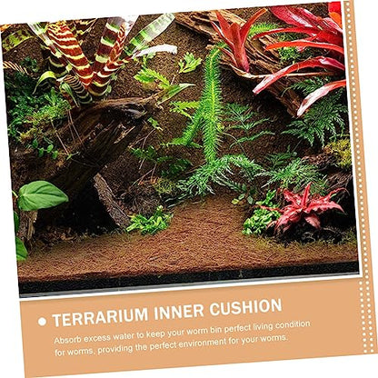 GALPADA Natural Jute Fiber Worm Blanket for Compost Bins Worm Farms and Reptile Terrariums Multi-Functional Cushion Pad for Lizards Turtles and Small Pets