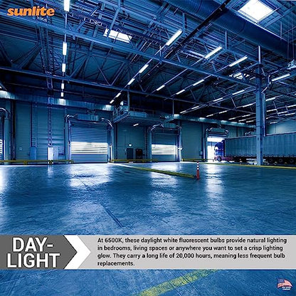 Sunlite 30414 F24T5/850/HO 2 Foot T5 Linear Fluorescent Lamp, 24 Watts, 1800 Lumens, 6500K Daylight, Miniature G5 Bi-Pin Base, ROHS Compliant, High Performance Straight Tube, 40 Pack - color: 6500k, style: 24 watts (22.20-Inch)