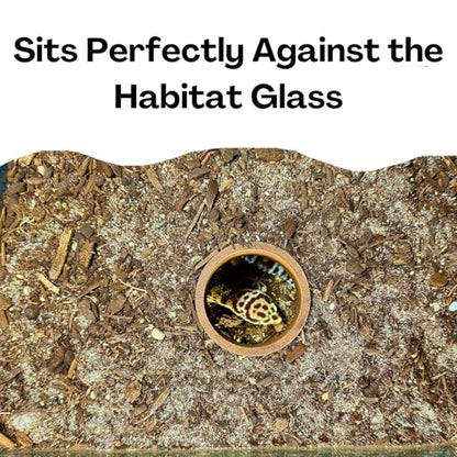 Reptile Underground Cave Viewing Hide | Hognose Snake Leopard Gecko Hide Habitat Tank Enrichment | Reptile Decoration Accessories Supplies Toys Ornaments