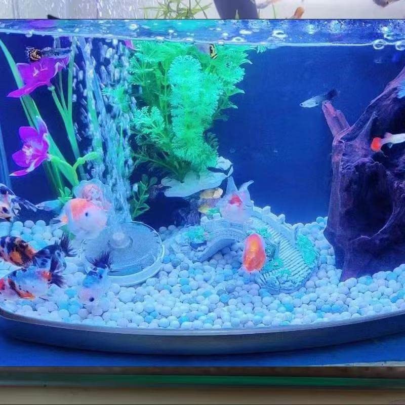 YUWIXMOX 360 Pieces Mineral Balls for Freshwater Aquarium Tank. Weakly Alkaline Balls Substrate Gravel for Aquascape Shrimp Tank