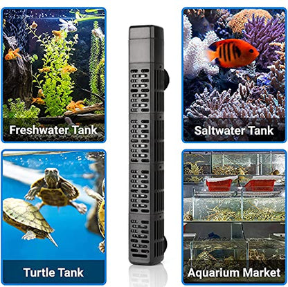 HiTauing Aquarium Heater, 50W/100W/200W/300W/500W Submersible Fish Tank Heater with Over-Temperature Protection and Automatic Power-Off When Leaving Water for Saltwater and Freshwater - size: 500W