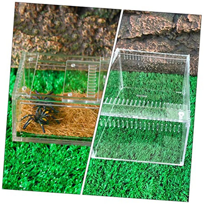 Mipcase 1pc Transparent Reptile Breeding Box Durable Terrarium Container for Snakes Lizards and Frogs Easy to Clean Spacious Habitat for