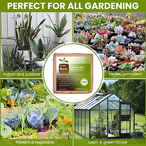 Home and Country Coconut Fiber Compressed Coco Coir Brick. Coco Coir is Great to use as a Compost Starter for Your Home Garden. Coco Coir Bricks Provide Organic Alternative to Peat Moss for Plants.10 - size: 10 Pound